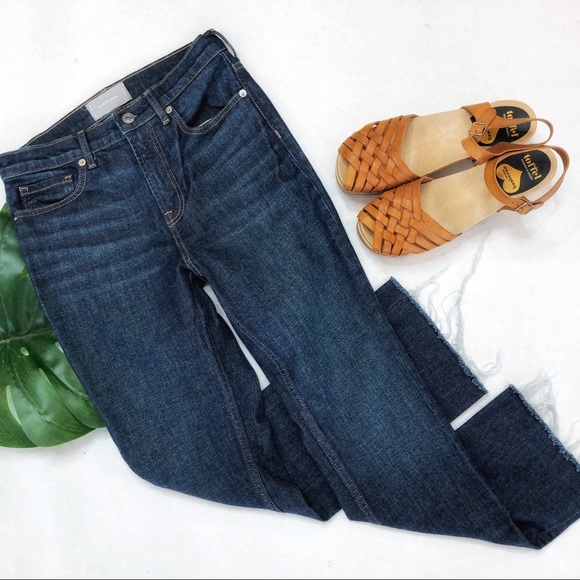 Everlane Denim - Everlane High Rise Jeans Frayed Hem Size 27